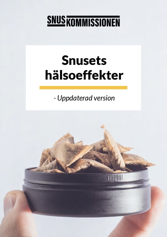 Rapporten Snusets hälsoeffekter - uppdaterad version utgår från 2016 års rapport och hämtar information om det svenska snuset och dess eventuella kopplingar till sjukdomar från de senaste forskningsrönen.