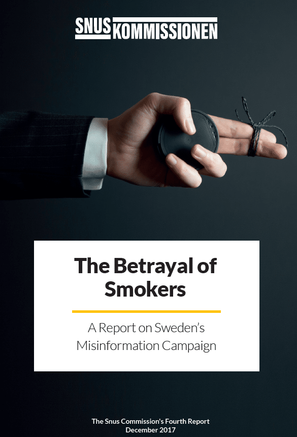 This report reveals how Swedish government agencies and various publicly financed organisations continuously and repeatedly impede efforts to reduce smoking. By exaggerating health risks in information materials directed specifically towards smokers, these organisations manage to create an inaccurate picture of the harmful effects of snus, the effectiveness of snus for smoking cessation, and its potential public health benefits.